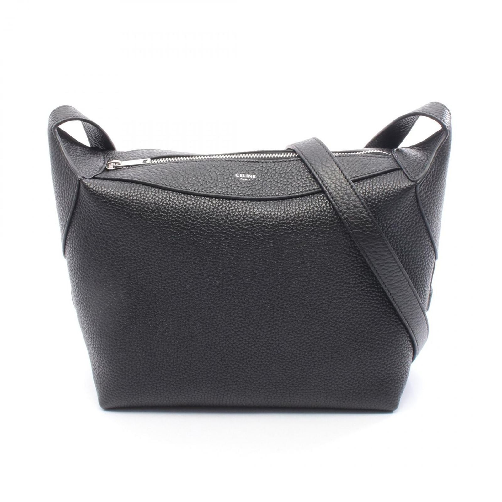 Celine Shoulder Bag Harry Black Leather Cross