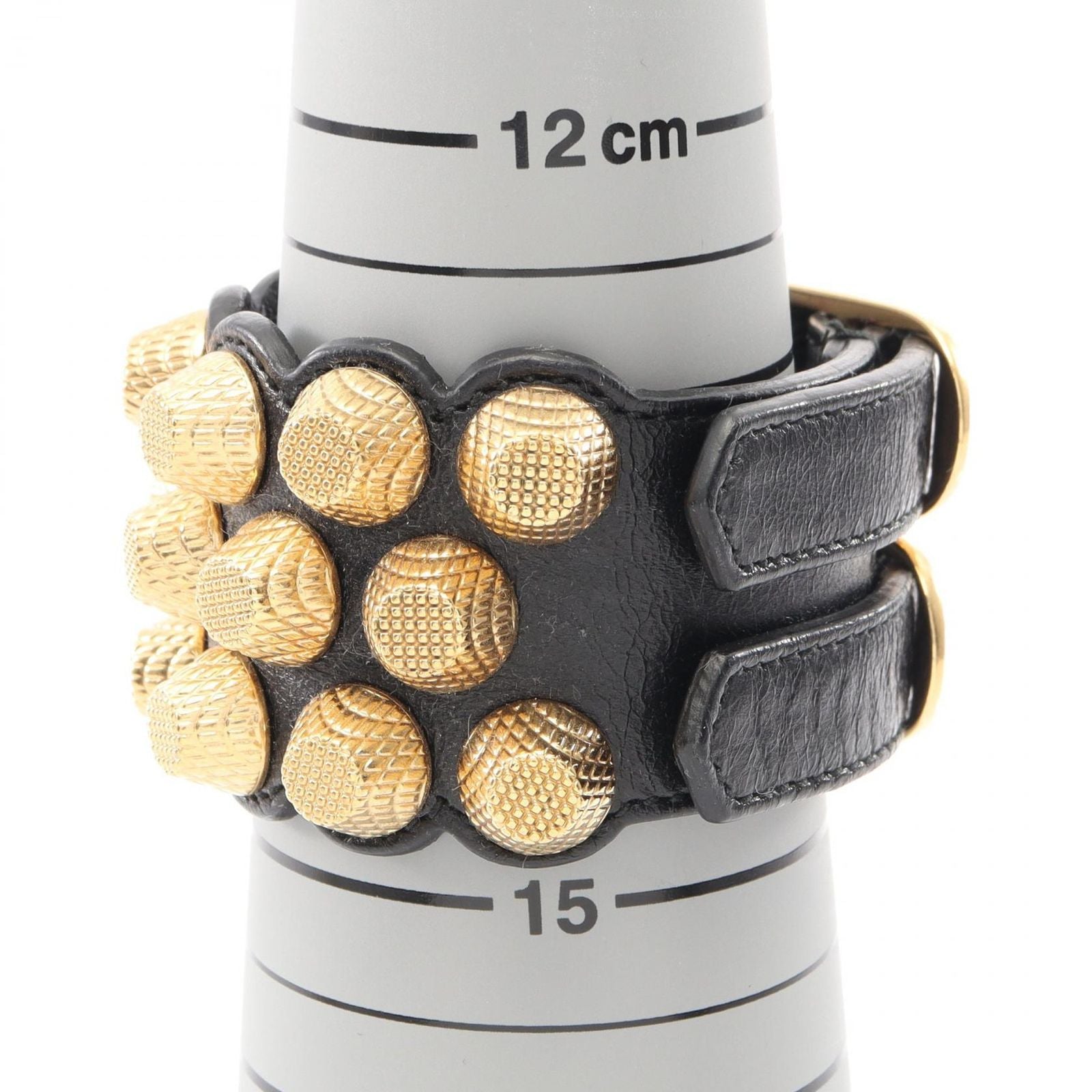 Balenciaga Bracelet Studs Black Leather — view 5
