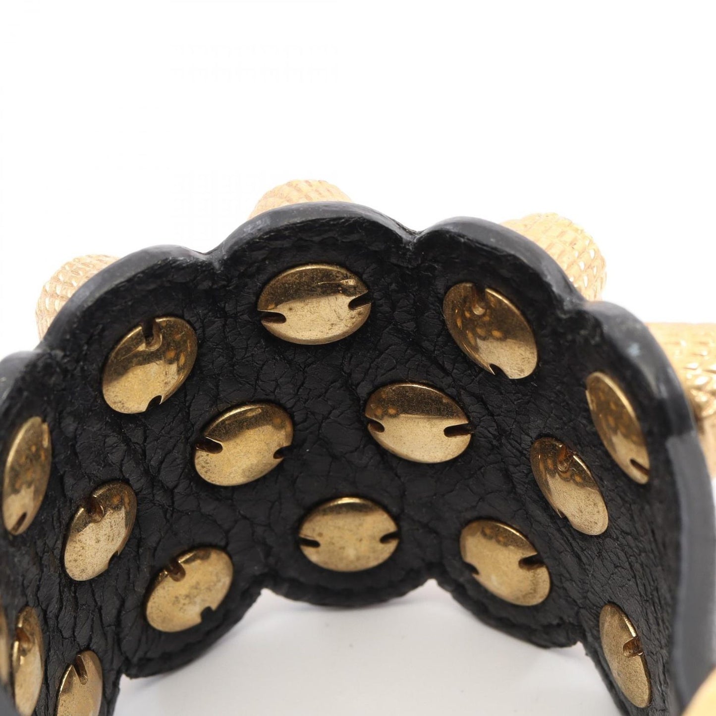 Balenciaga Bracelet Studs Black Leather — view 6