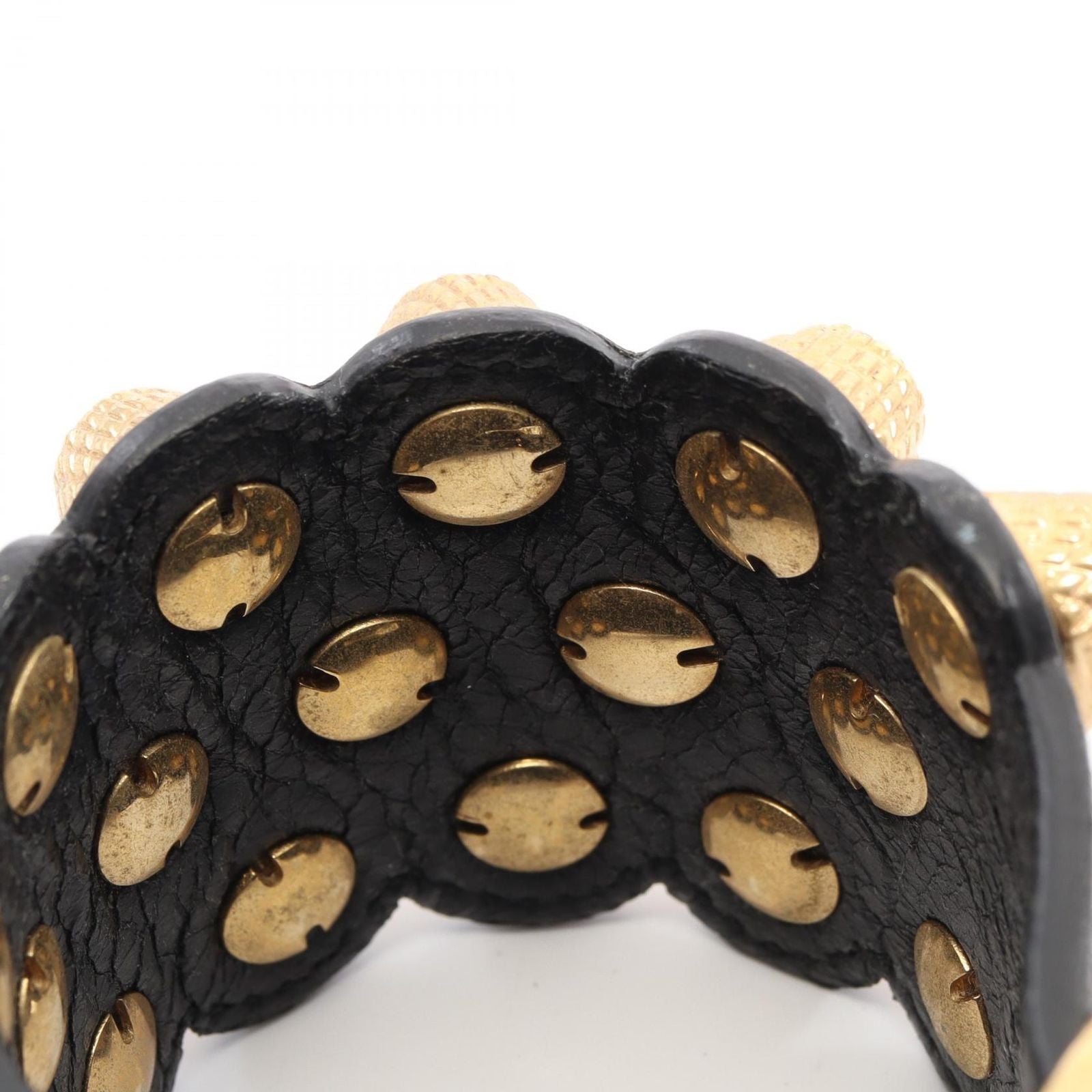 Balenciaga Bracelet Studs Black Leather — view 6