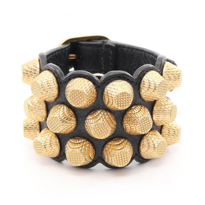 Balenciaga Bracelet Studs Black Leather