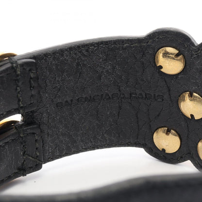 Balenciaga Bracelet Studs Black Leather — view 4