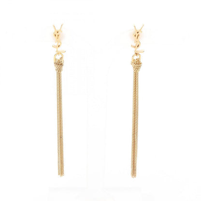Saint Laurent Paris Earrings Cassandra Tassel Gold