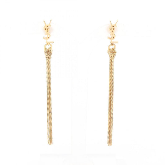 Saint Laurent Paris Earrings Cassandra Tassel Gold