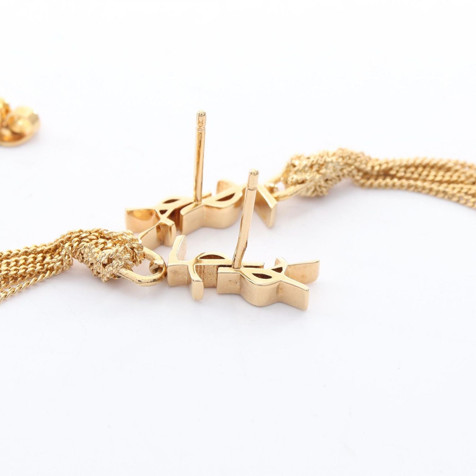 Saint Laurent Paris Earrings Cassandra Tassel Gold — view 5