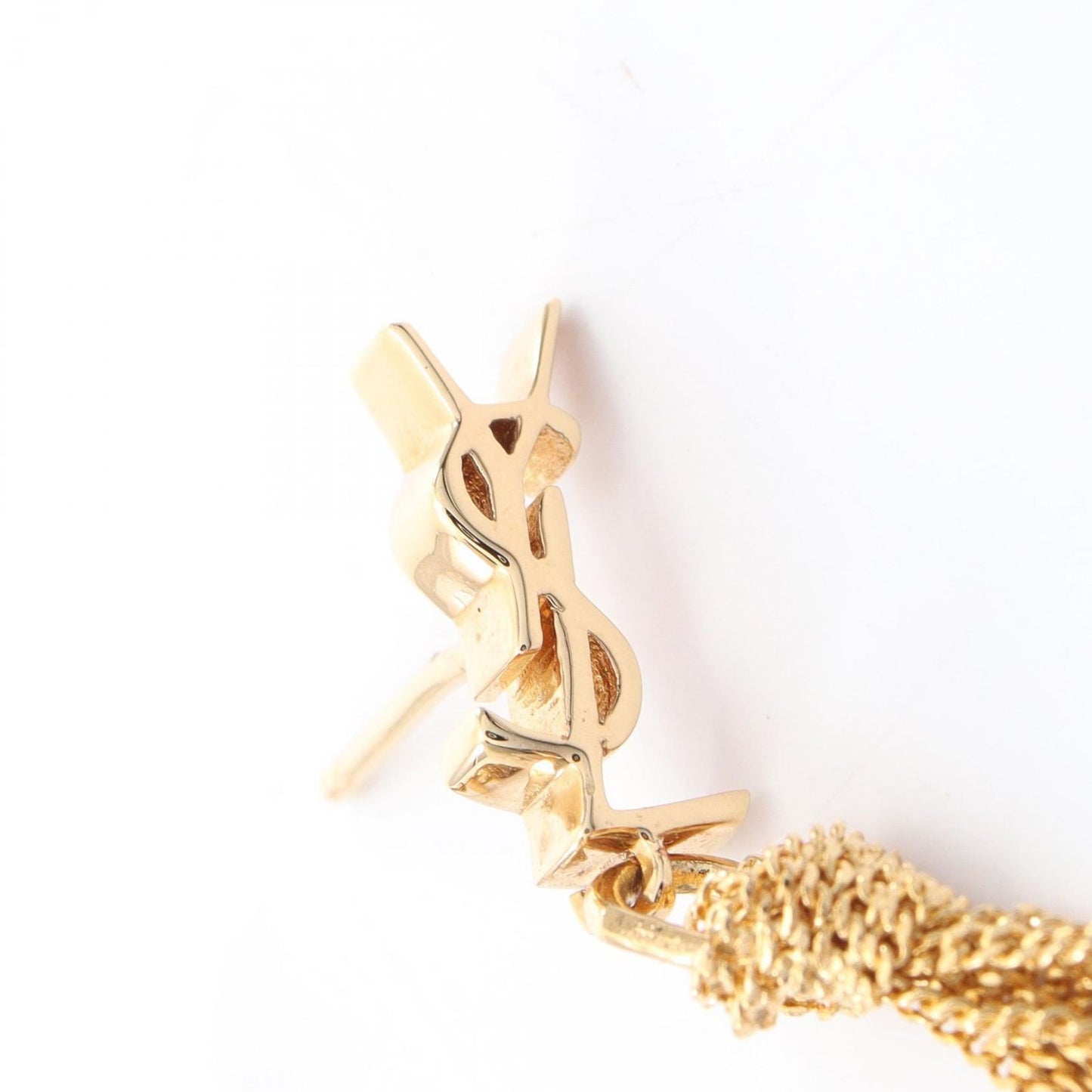 Saint Laurent Paris Earrings Cassandra Tassel Gold — view 3