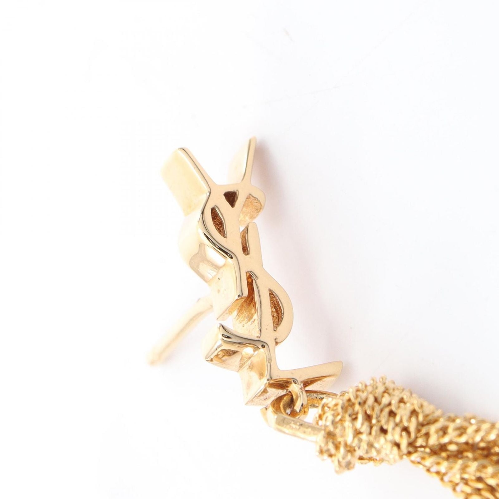 Saint Laurent Paris Earrings Cassandra Tassel Gold — view 3