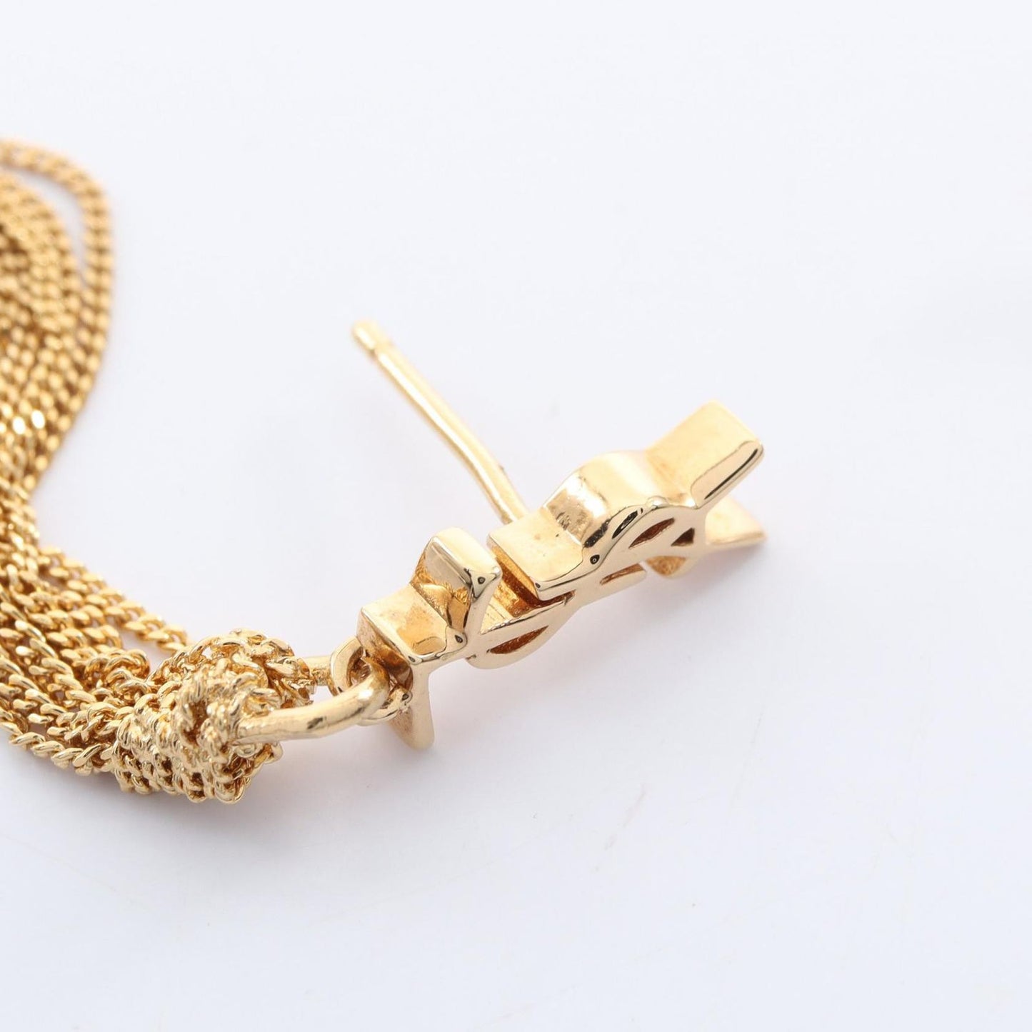 Saint Laurent Paris Earrings Cassandra Tassel Gold — view 6