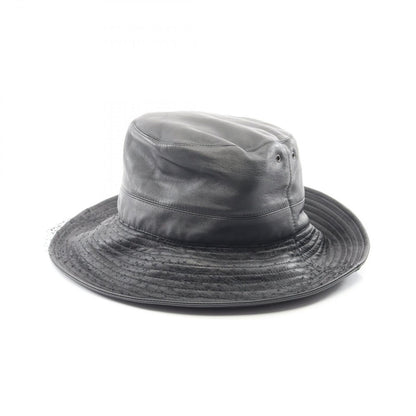 Dior Hat Teddy-d Tulle Bob Hat Bucket Black Leather Hat