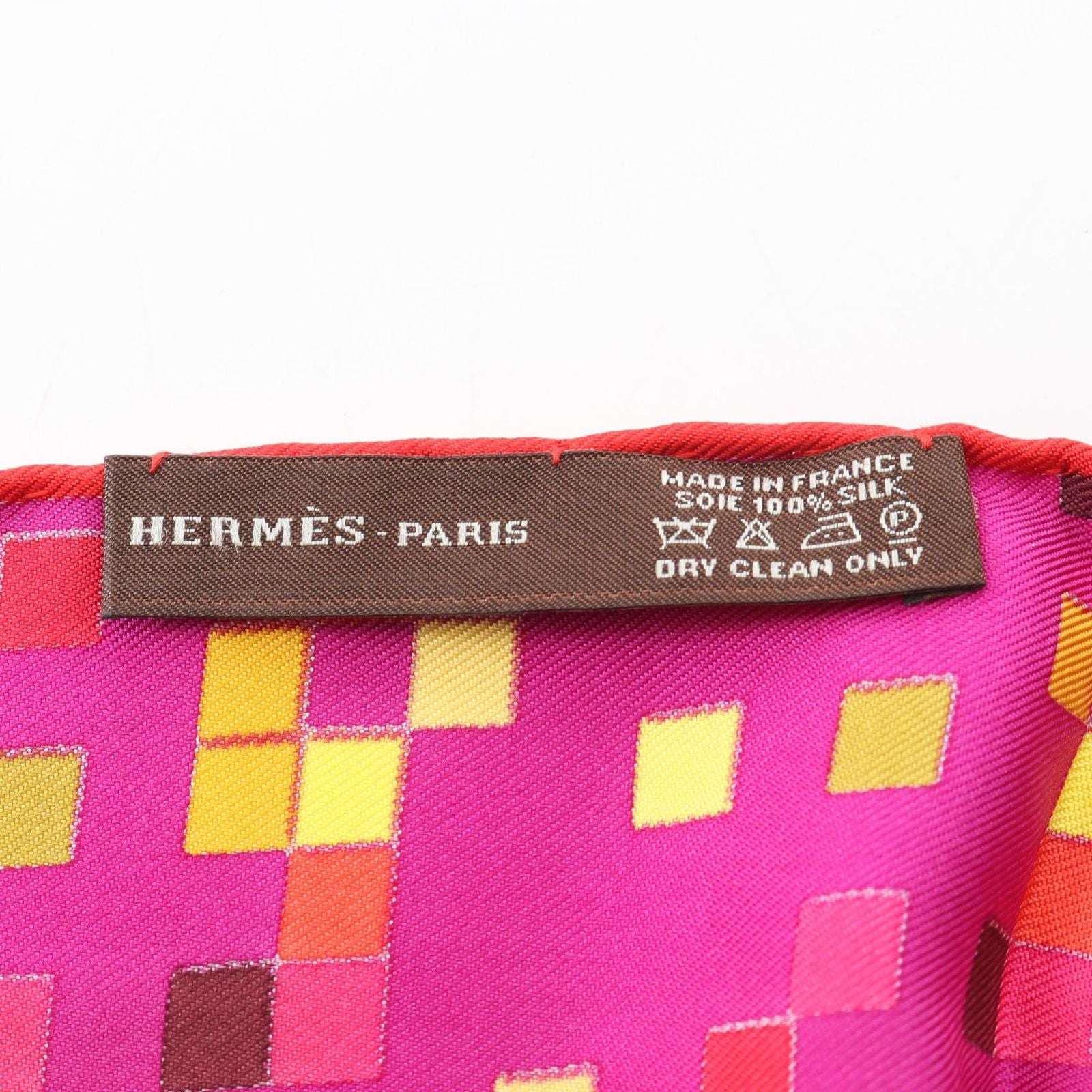 Hermes Scarf Fringe Mosaique AU 24 Pattern Silk Twist — view 3