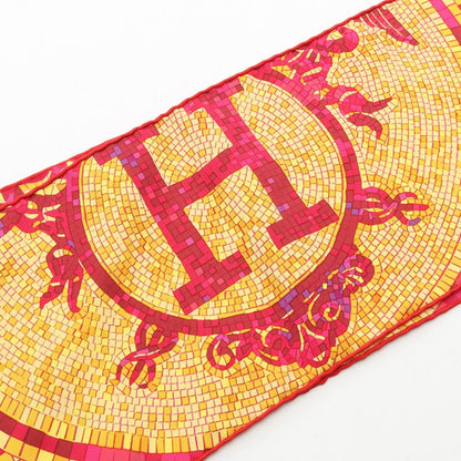 Hermes Scarf Fringe Mosaique AU 24 Pattern Silk Twist — view 5
