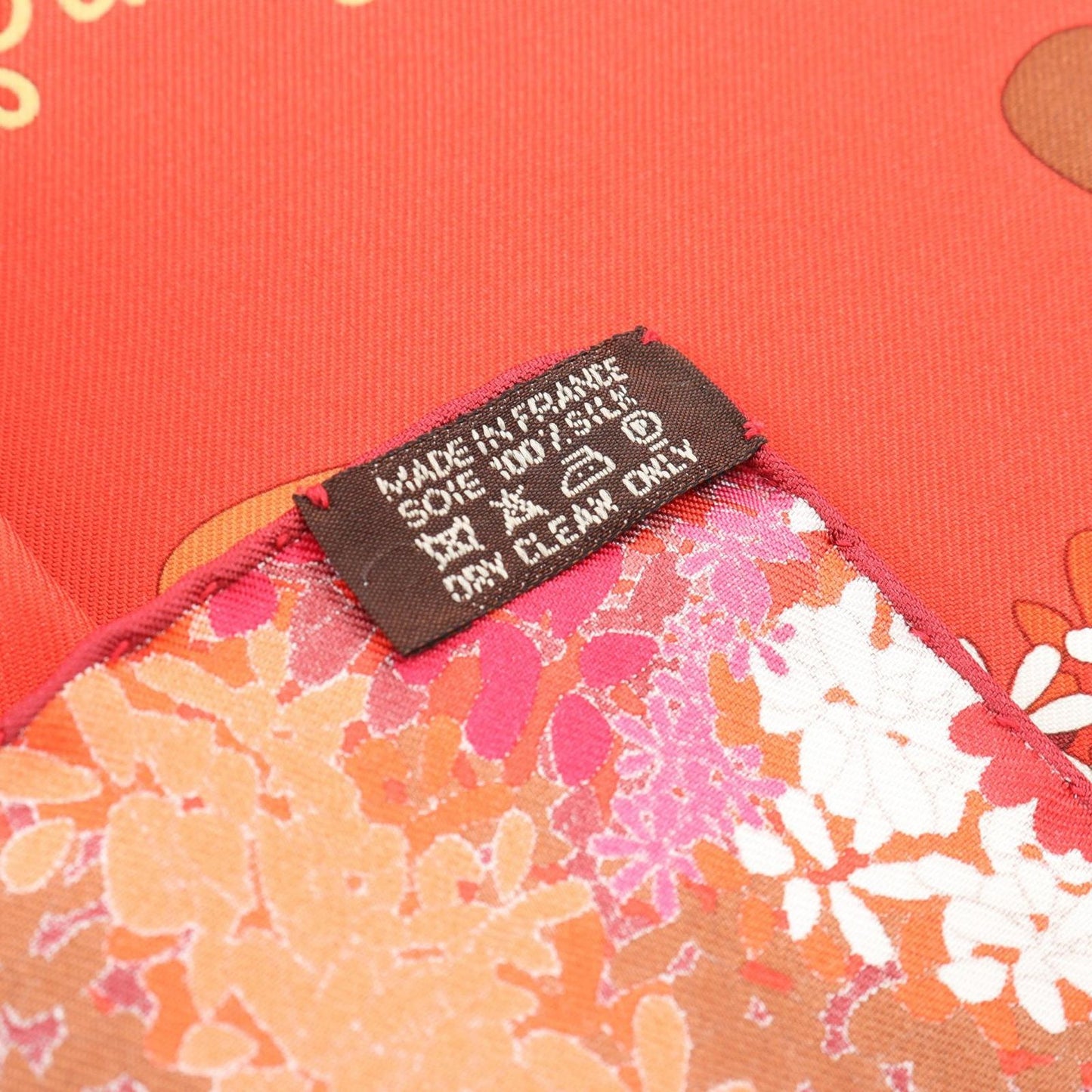 Hermes Scarf Carre 90 Offrandes D'un Jour Red Silk — view 2