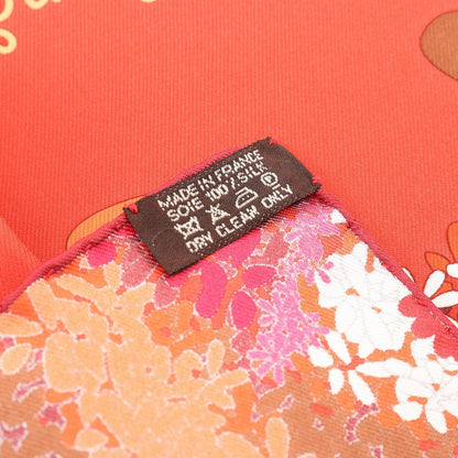 Hermes Scarf Carre 90 Offrandes D'un Jour Red Silk — view 2