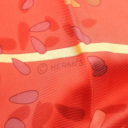 Hermes Scarf Carre 90 Offrandes D'un Jour Red Silk — view 3