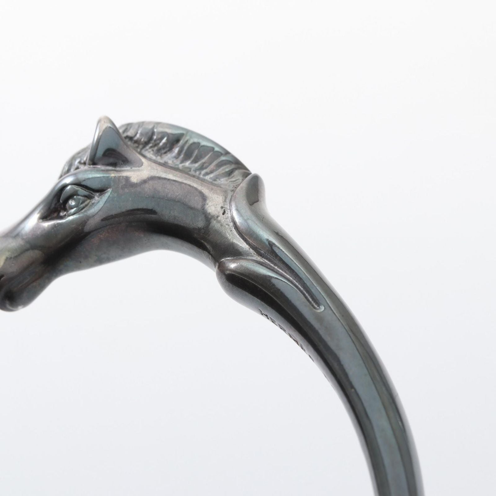 Hermes Bangle Chevalhose Stainless Steel Bracelet — view 6