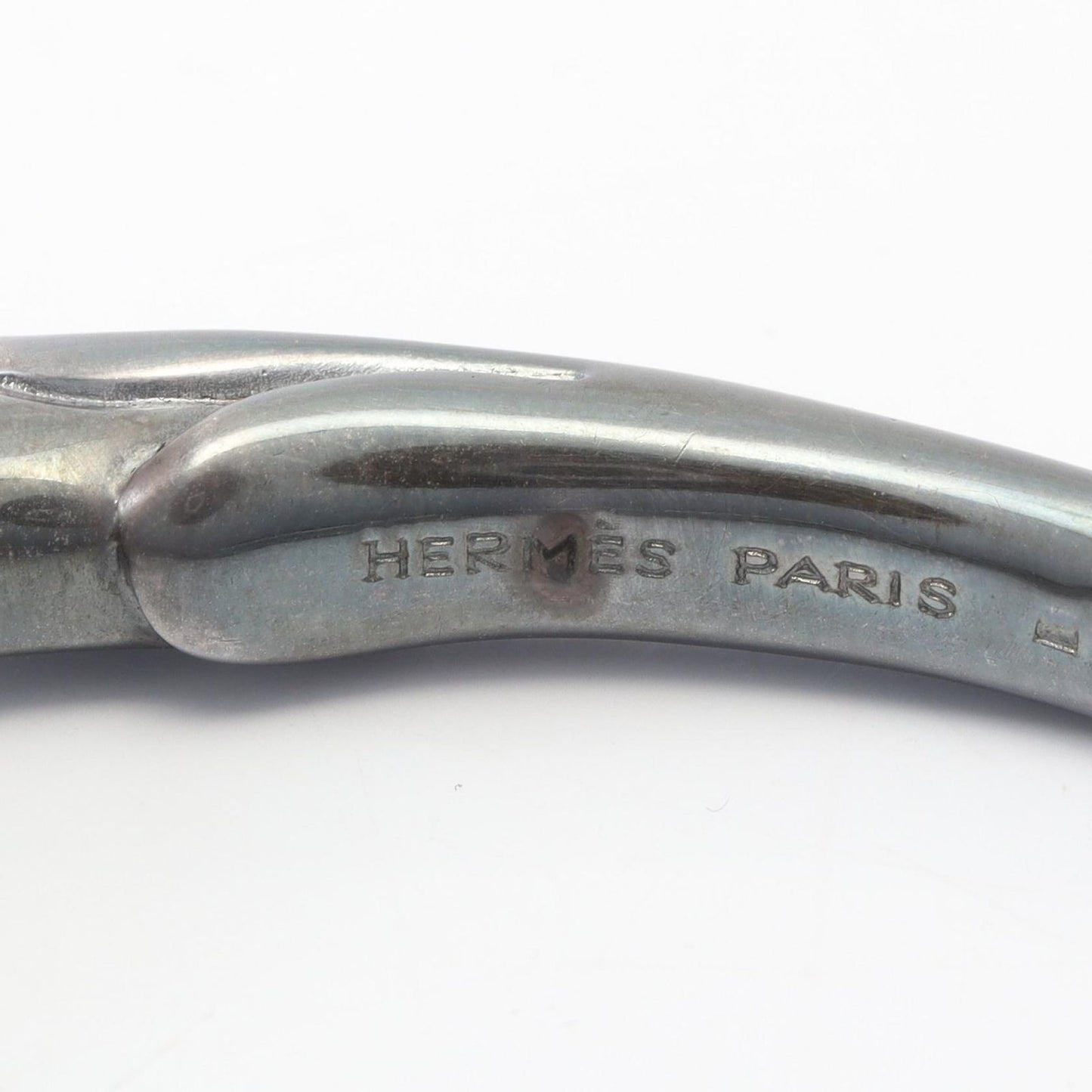 Hermes Bangle Chevalhose Stainless Steel Bracelet — view 4