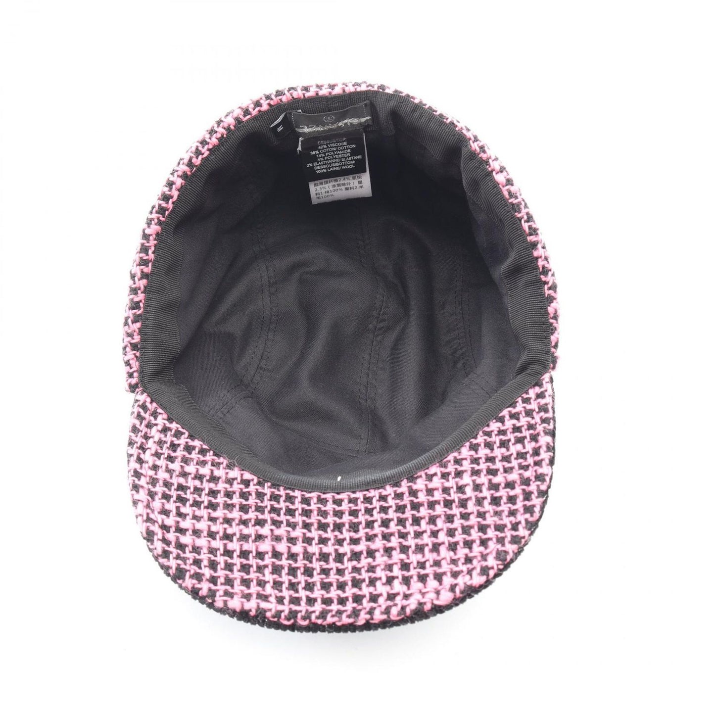 Chanel Cap CC Logo Tweed Corduroy Cap Hat — view 3