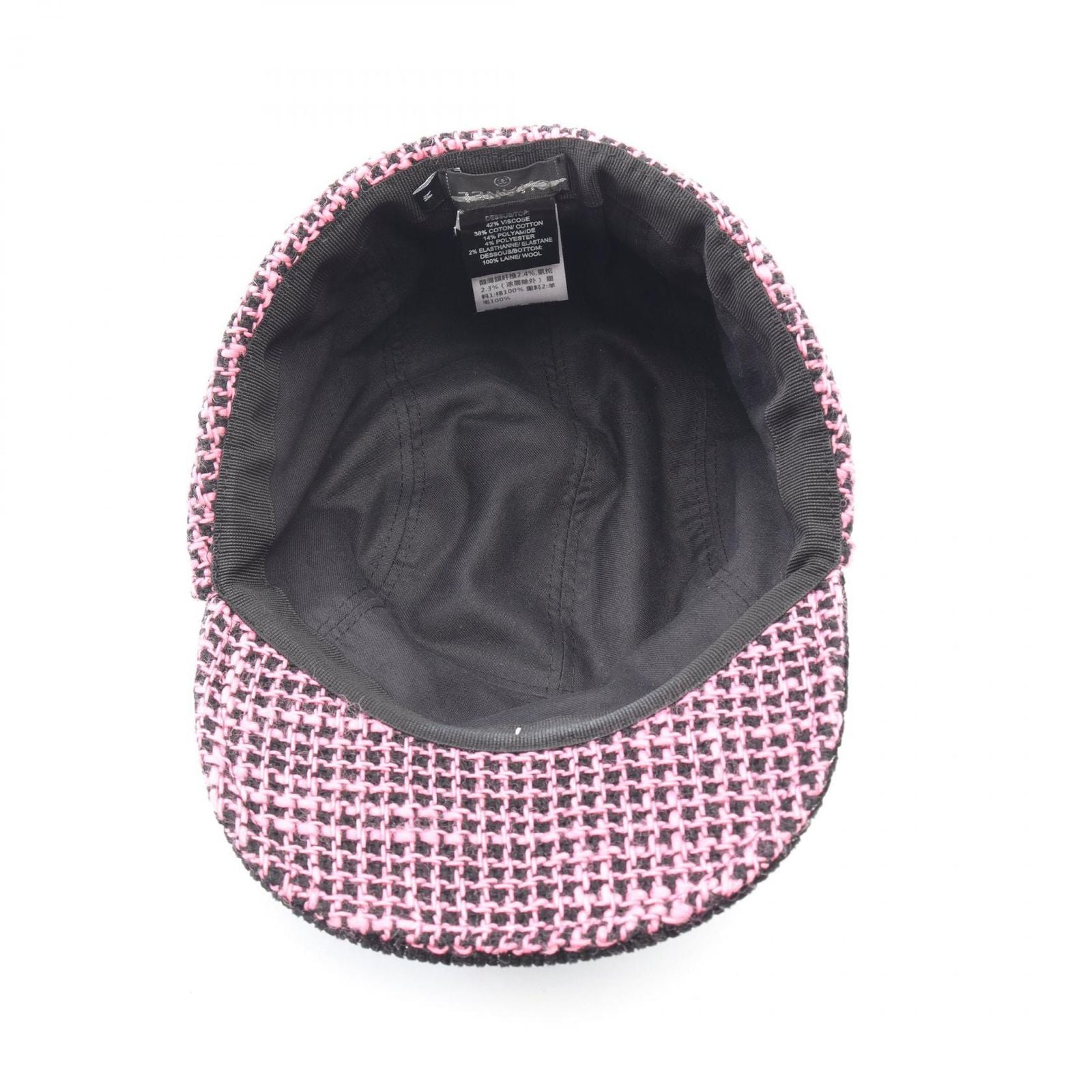 Chanel Cap CC Logo Tweed Corduroy Cap Hat — view 3
