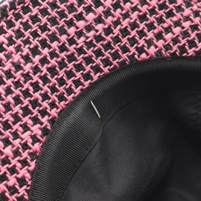 Chanel Cap CC Logo Tweed Corduroy Cap Hat — view 7