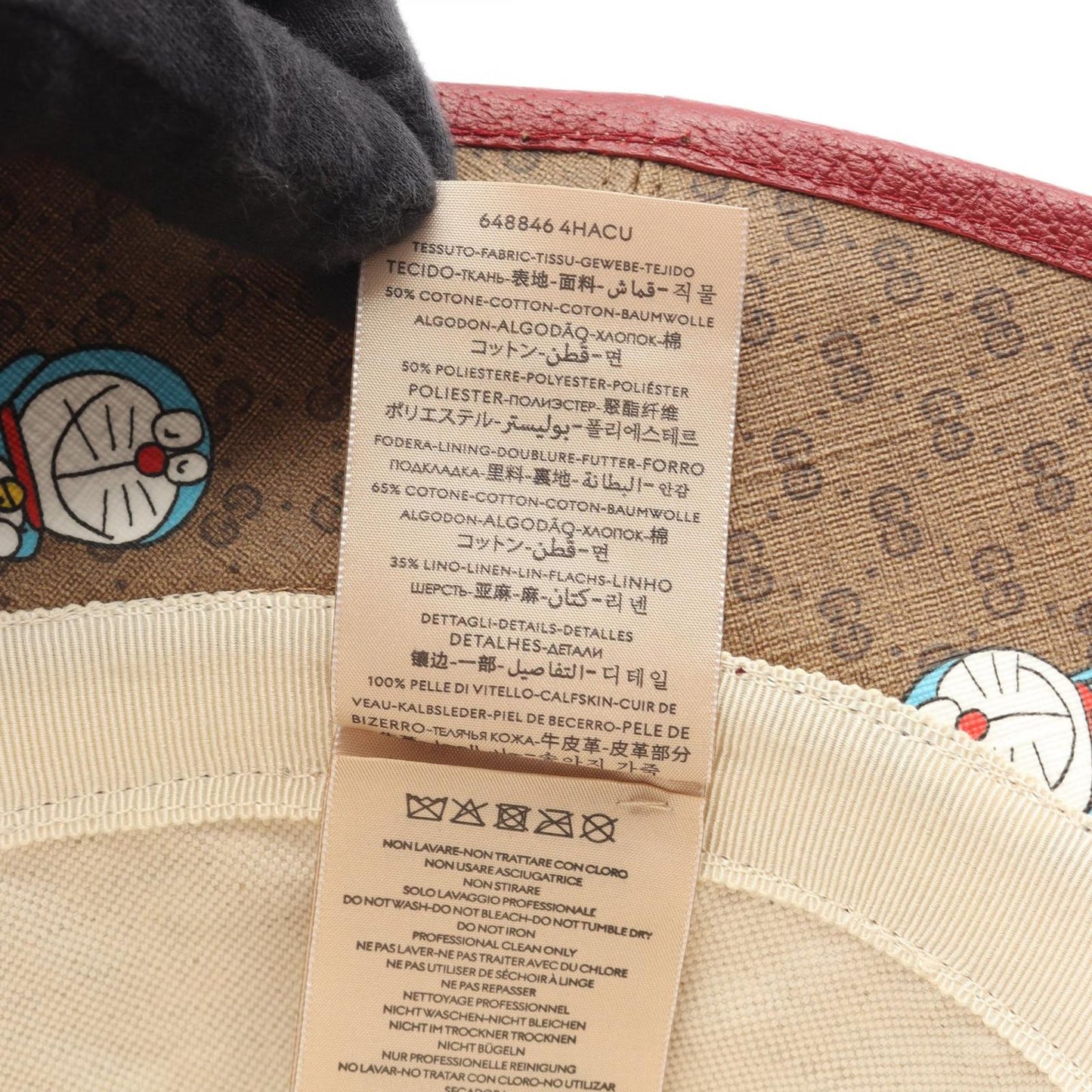 Gucci Hat Doraemon Leather Bucket Hat — view 5