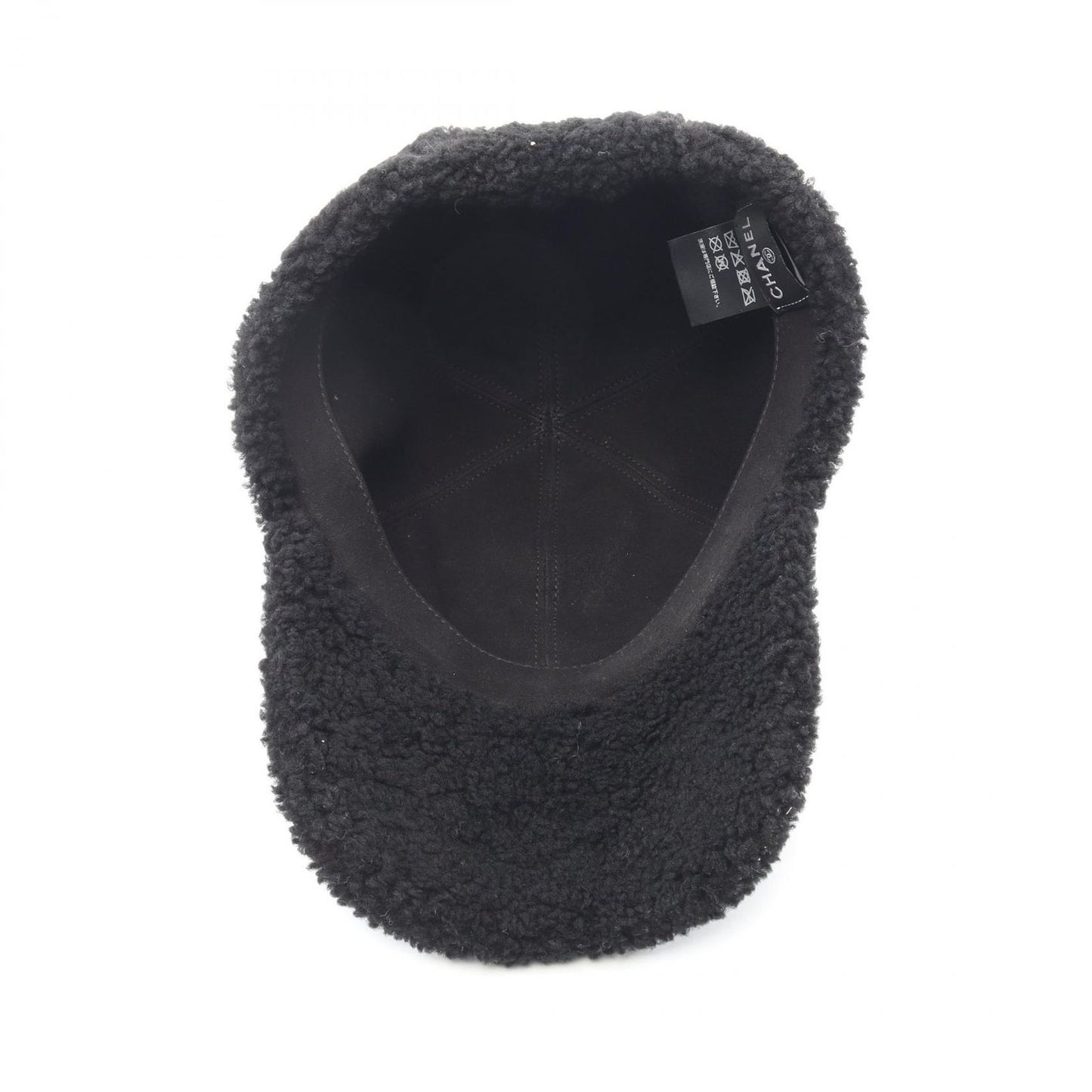 Chanel Cap CC Logo Boa Shearling Cap Hat — view 3
