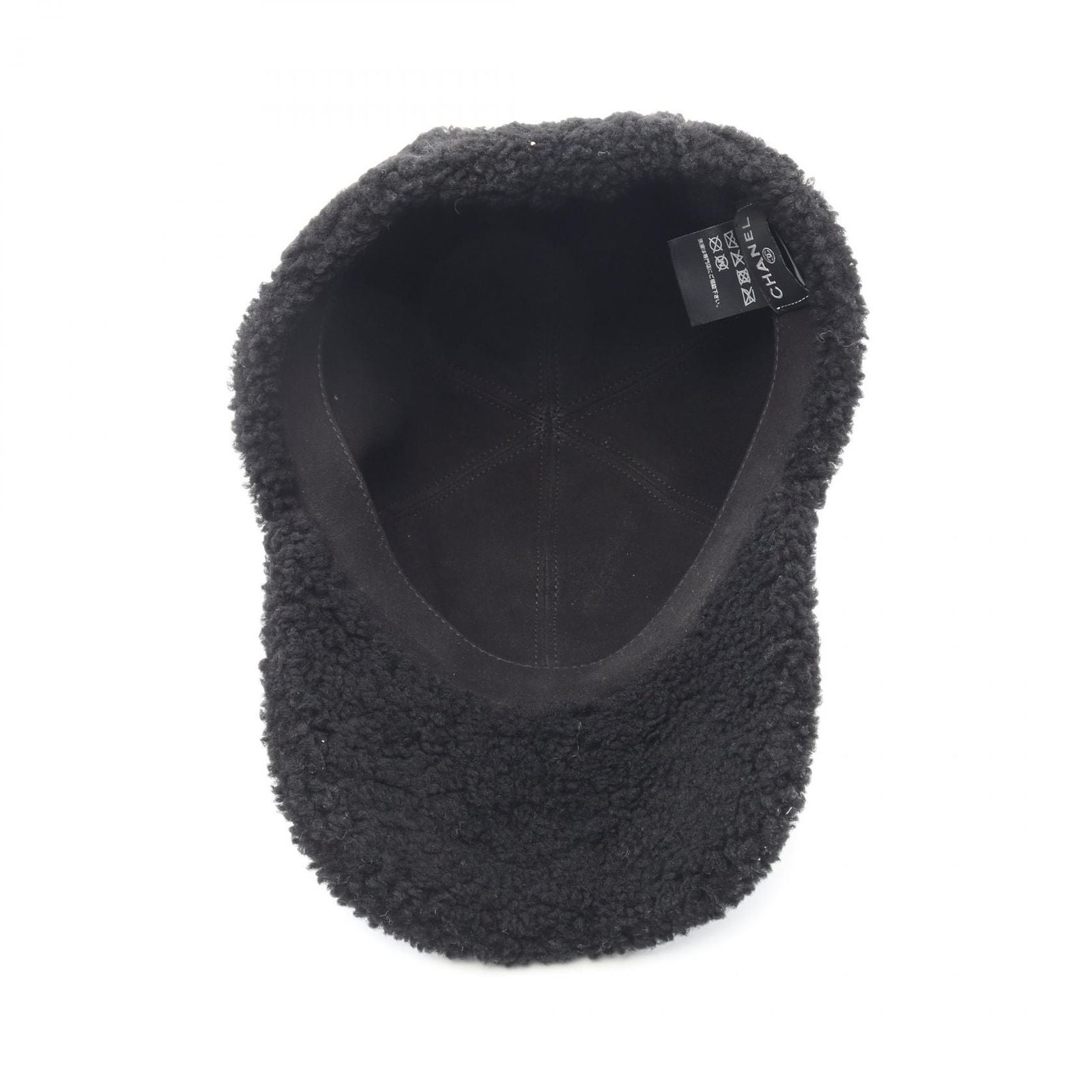 Chanel Cap CC Logo Boa Shearling Cap Hat — view 3
