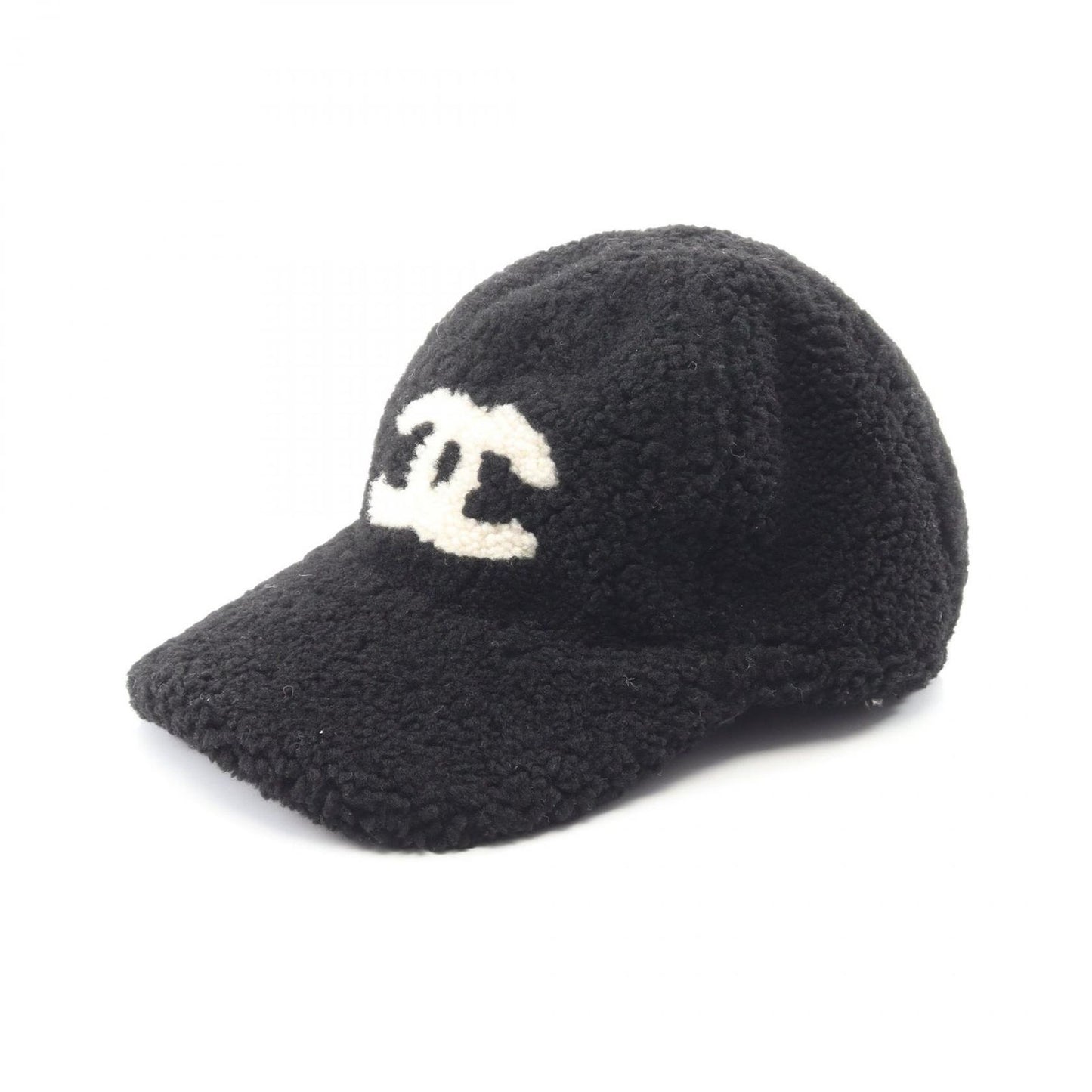 Chanel Cap CC Logo Boa Shearling Cap Hat
