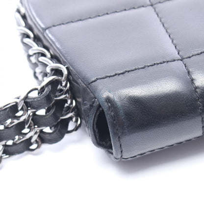 Chanel Shoulder Bag Choco Bar Black Lambskin Chain — view 8