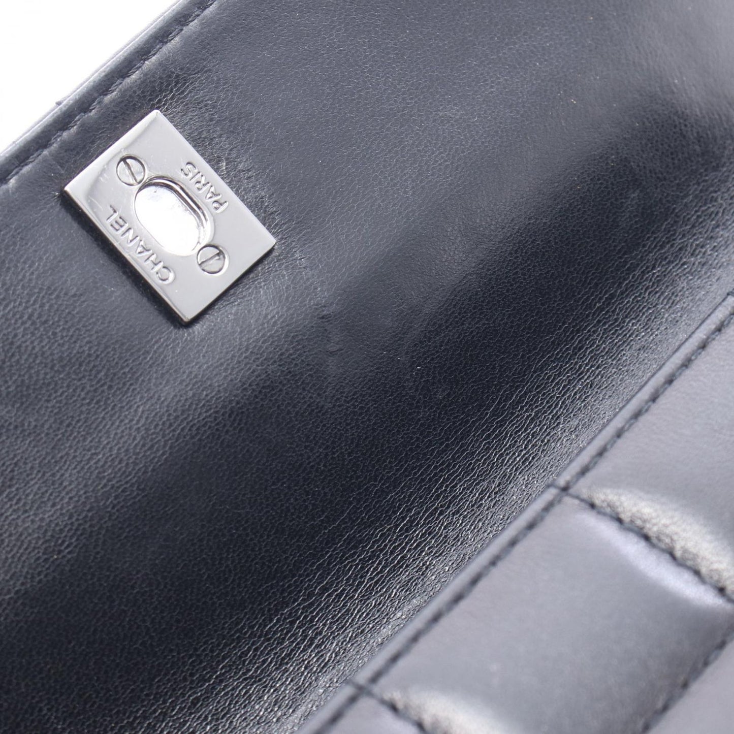 Chanel Shoulder Bag Choco Bar Black Lambskin Chain — view 6