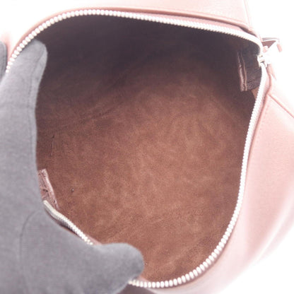 Celine Seri Nu Clutch Takeaway 2-Way Da Ku Brown Leather Cloth Belt Bag — view 3