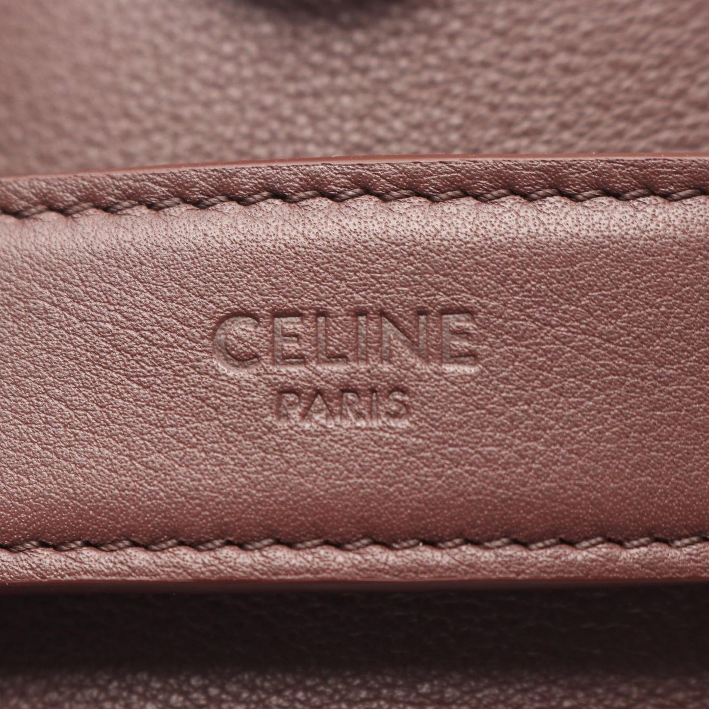 Celine Seri Nu Clutch Takeaway 2-Way Da Ku Brown Leather Cloth Belt Bag — view 4