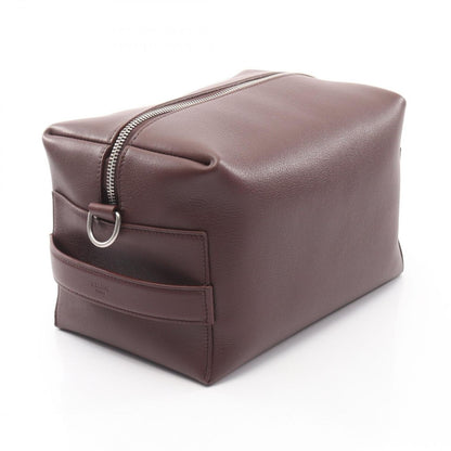 Celine Seri Nu Clutch Takeaway 2-Way Da Ku Brown Leather Cloth Belt Bag — view 2