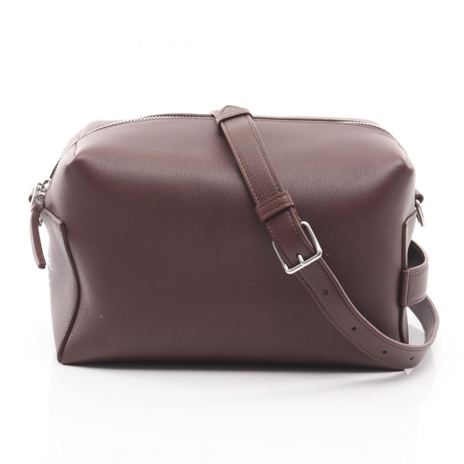 Celine Seri Nu Clutch Takeaway 2-Way Da Ku Brown Leather Cloth Belt Bag