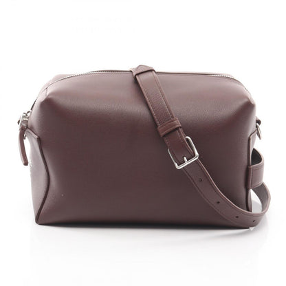 Celine Seri Nu Clutch Takeaway 2-Way Da Ku Brown Leather Cloth Belt Bag