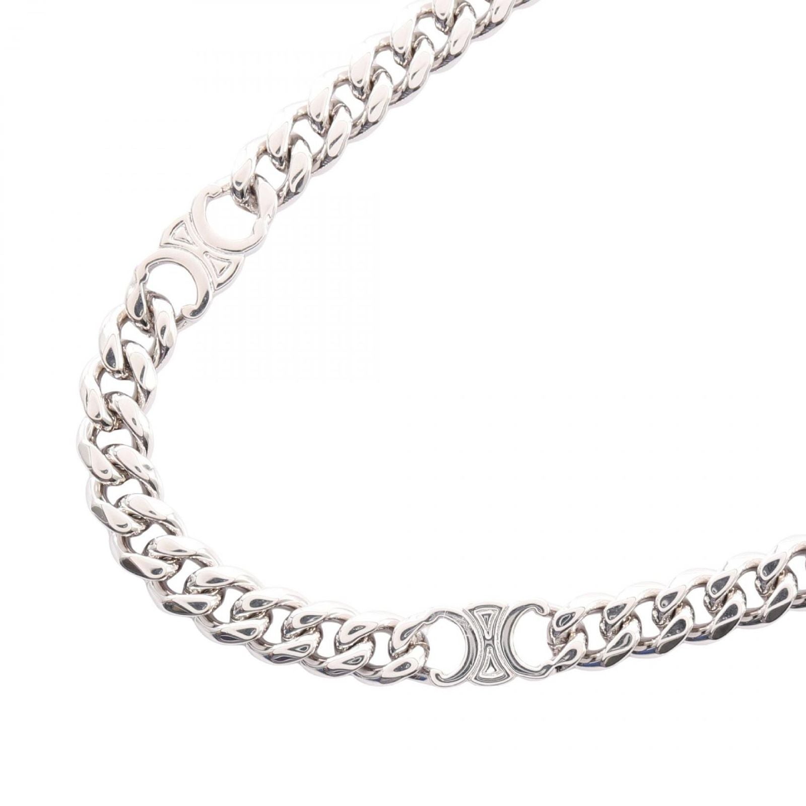 Celine Necklace Triomphe Small Gourmet Silver Stainless Steel