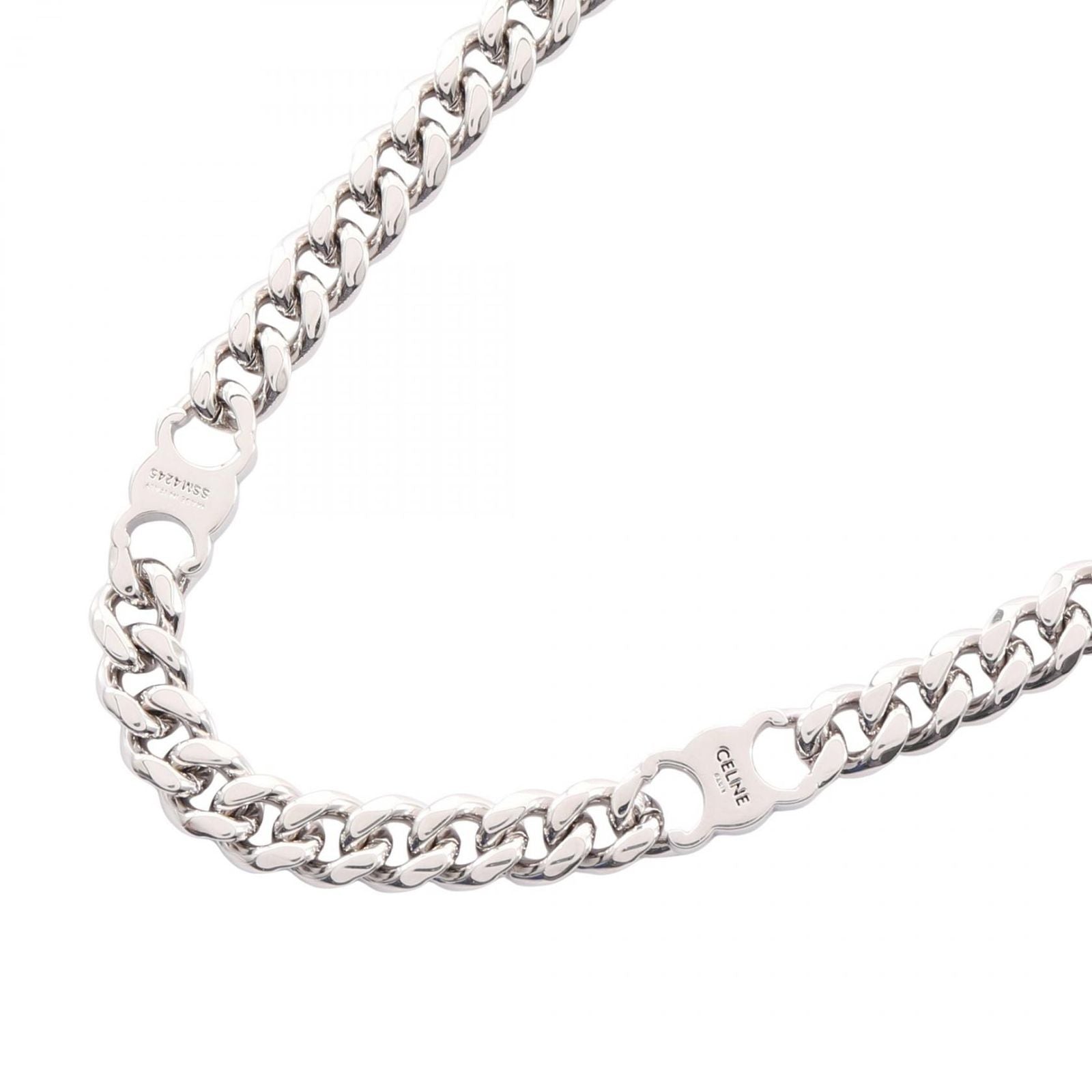 Celine Necklace Triomphe Small Gourmet Silver Stainless Steel — view 2