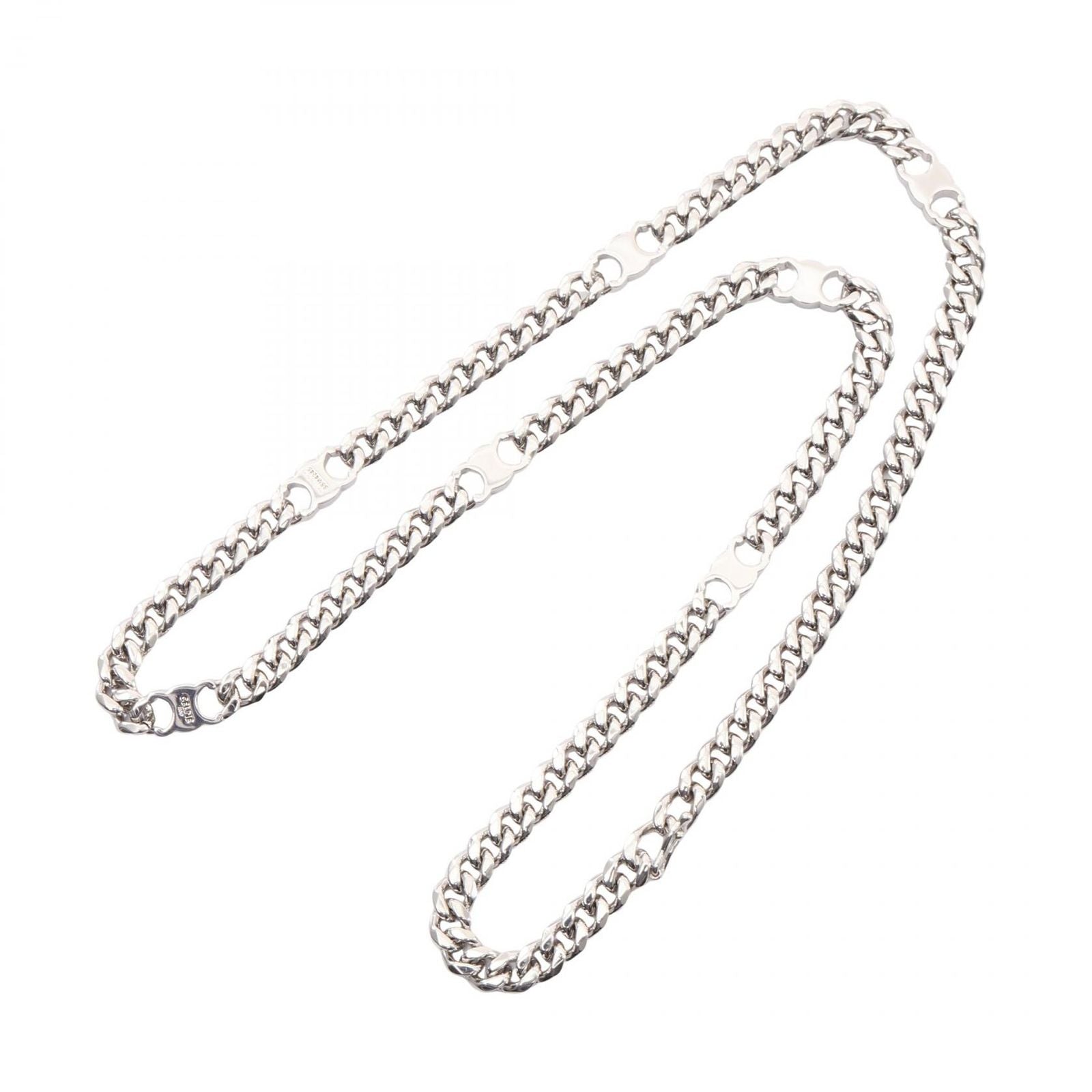 Celine Necklace Triomphe Small Gourmet Silver Stainless Steel — view 3