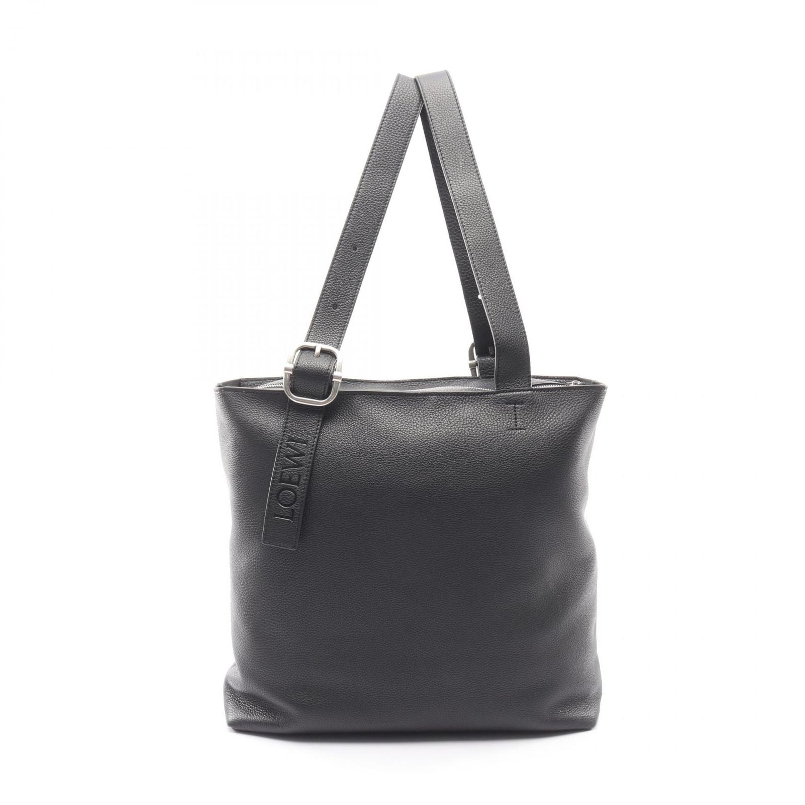 Loewe Tote Loop Zip Black Leather