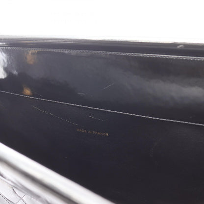 Chanel Tote Quilted Black Patent Leather CC Logo — view 6