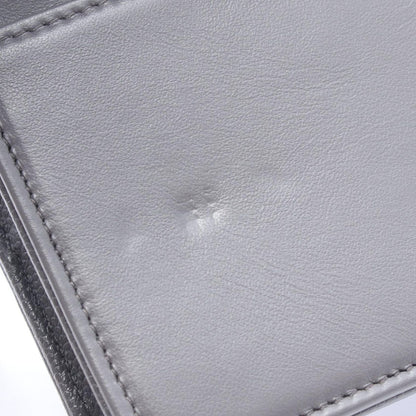Chanel Shoulder Bag Quilted Gray Caviar Leather Chain Wallet — view 6