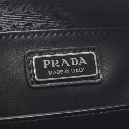 Prada Shoulder Bag Brique Brick Black Saffiano Leather — view 4