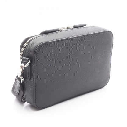Prada Shoulder Bag Brique Brick Black Saffiano Leather — view 2