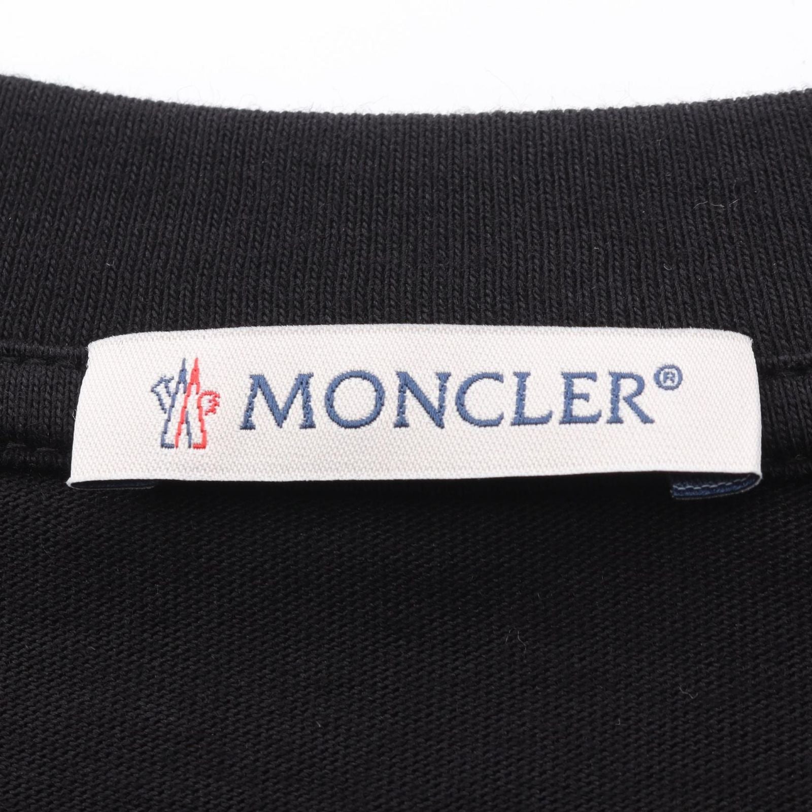 Moncler Short Sleeve T-Shirt Black Cotton — view 3