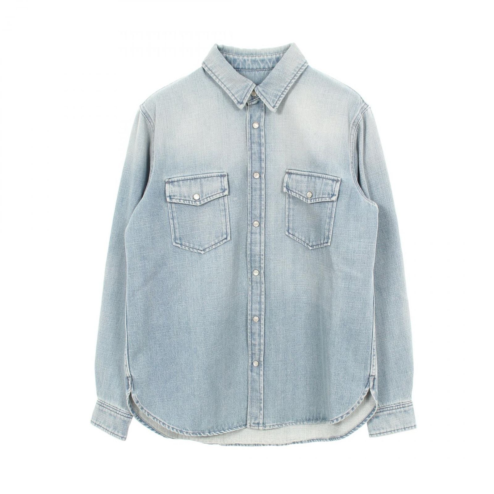 Saint Laurent Paris Light Japanese Lake Cotton Denim Shirt