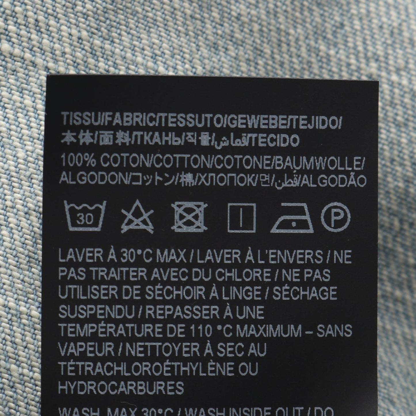 Saint Laurent Paris Light Japanese Lake Cotton Denim Shirt — view 5