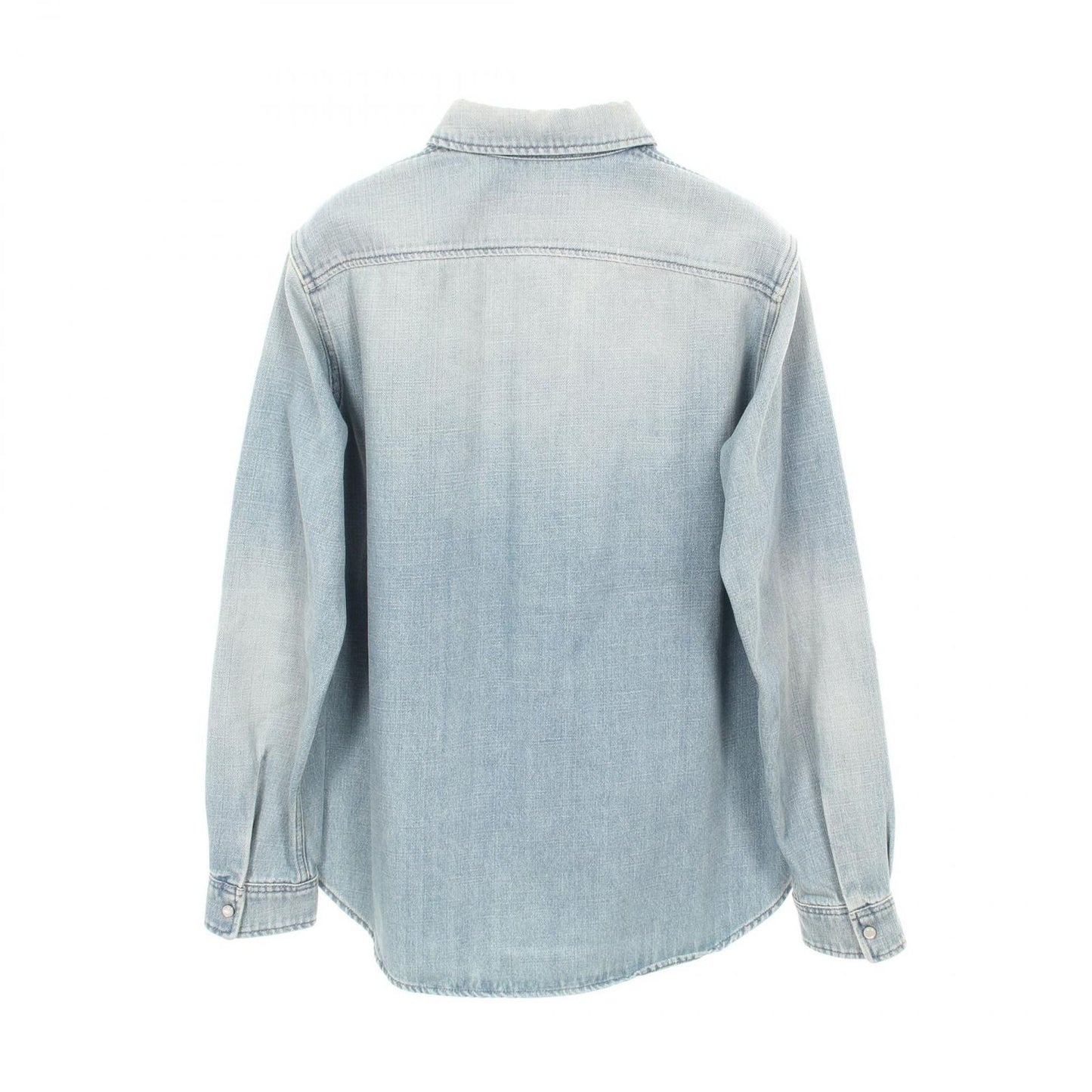 Saint Laurent Paris Light Japanese Lake Cotton Denim Shirt — view 2