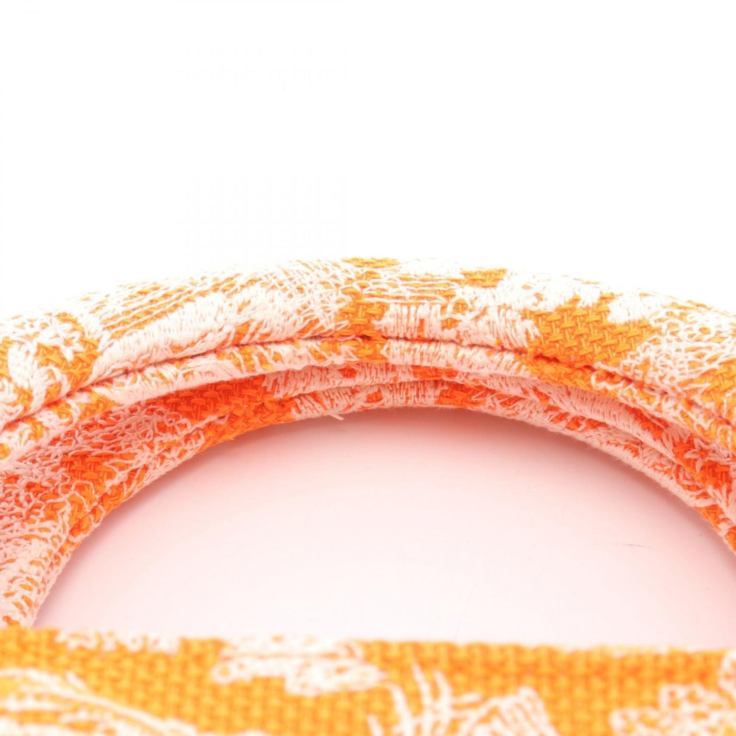 Dior Handbag Lady D-lite Midi 2-Way Neon Orange Canvas Tote — view 4