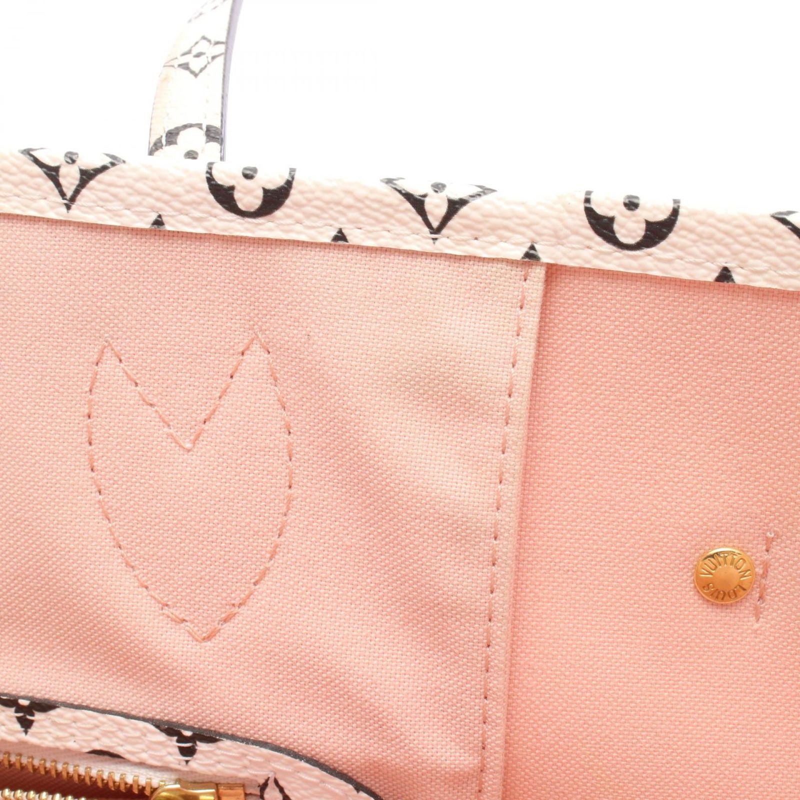 Louis Vuitton Tote Neverfull MM Red Pink Canvas — view 6