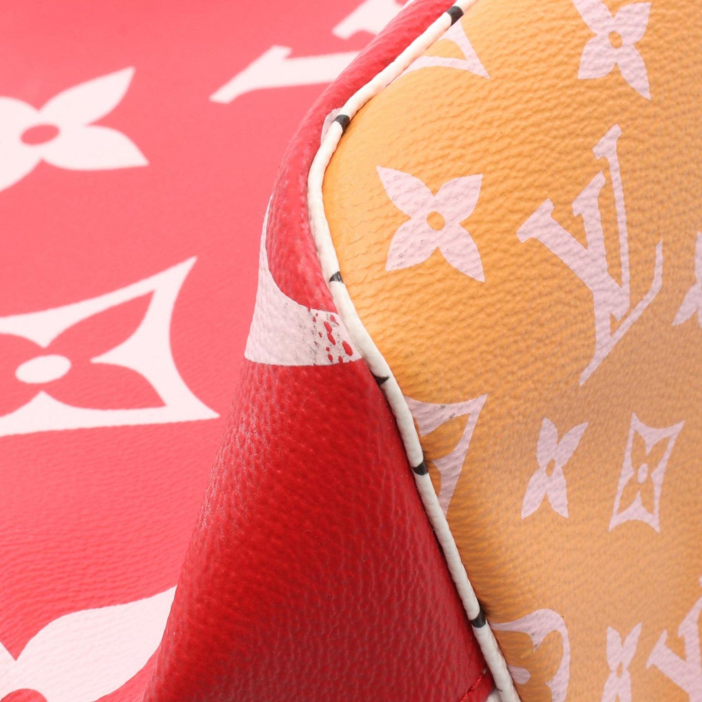 Louis Vuitton Tote Neverfull MM Red Pink Canvas — view 9