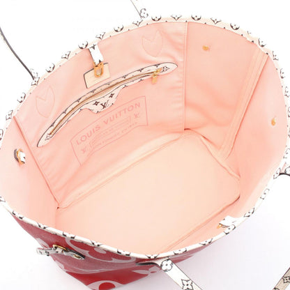 Louis Vuitton Tote Neverfull MM Red Pink Canvas — view 3